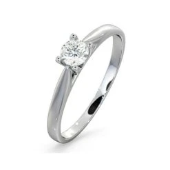 Certified Grace Platinum Diamond Engagement Ring 0.25CT H/SI