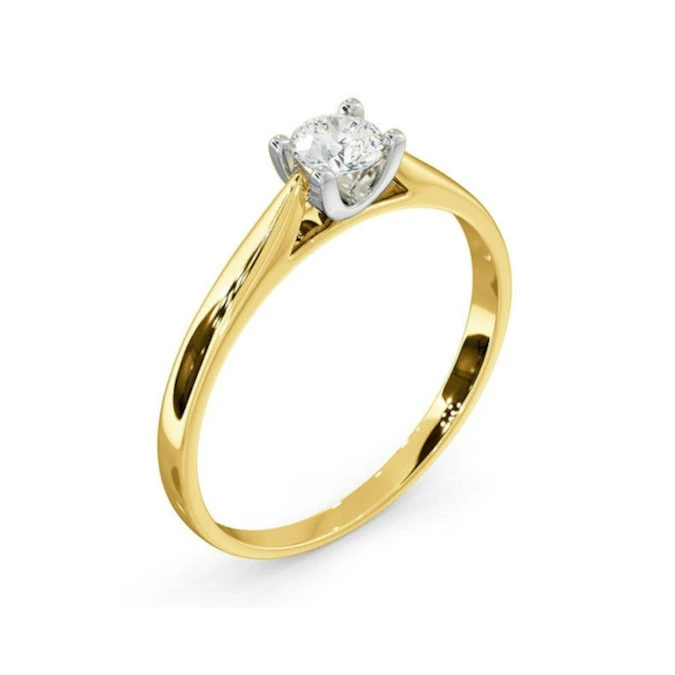 Engagement Ring Grace 0.25ct Lab Diamond H/Si In 18K Gold 2 Engagement Ring Grace 0.25ct Lab Diamond H/Si In 18K Gold - Image 2