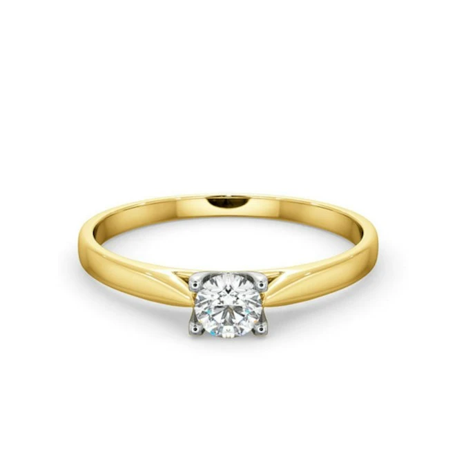Engagement Ring Grace 0.25ct Lab Diamond H/Si In 18K Gold 3 Engagement Ring Grace 0.25ct Lab Diamond H/Si In 18K Gold - Image 3