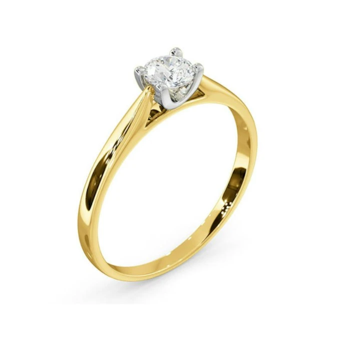 Engagement Ring Grace 0.33ct Lab Diamond H/Si In 18K Gold 2 Engagement Ring Grace 0.33ct Lab Diamond H/Si In 18K Gold - Image 2
