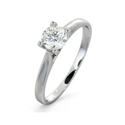Certified 0.50CT Grace 18K White Gold Engagement Ring G/SI1