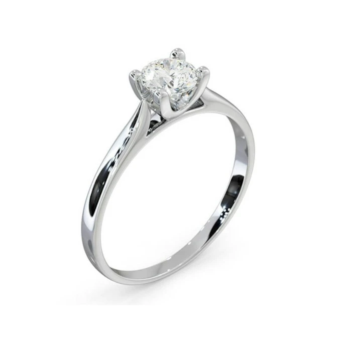 Platinum Half Carat Diamond Engagement Ring Grace Lab F/VS1 2 Platinum Half Carat Diamond Engagement Ring Grace Lab F/VS1 - Image 2