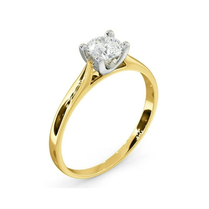 Certified Grace 18K Gold Diamond Engagement Ring 0.50CT 2 Certified Grace 18K Gold Diamond Engagement Ring 0.50CT - Image 2