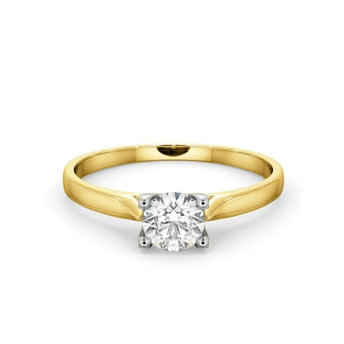 Certified Grace 18K Gold Diamond Engagement Ring 0.50CT 3 Certified Grace 18K Gold Diamond Engagement Ring 0.50CT - Image 3