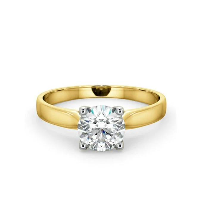 1 Carat Diamond Engagement Ring Grace Lab FVS1 IGI Certified 18K Gold 3 1 Carat Diamond Engagement Ring Grace Lab FVS1 IGI Certified 18K Gold - Image 3