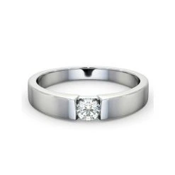 Certified Jessica 18K White Gold Diamond Engagement Ring 0.25CT -The Diamond Store UT28 025W2 1