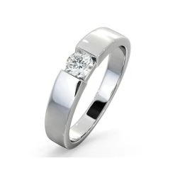 Certified Jessica 18K White Gold Diamond Engagement Ring 0.33CT
