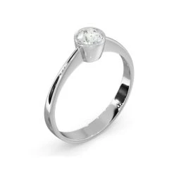 Diamond Engagement Ring - Emily Round 0.33CT G/VS - 18K White Gold 7 Diamond Engagement Ring - Emily Round 0.33CT G/VS - 18K White Gold -The Diamond Store UT29 033W1