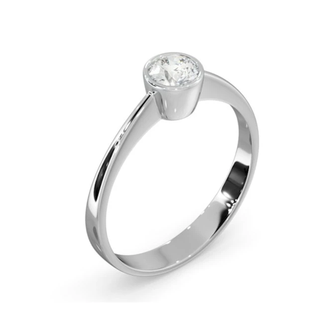 Diamond Engagement Ring - Emily Round 0.33CT G/VS - 18K White Gold 3 Diamond Engagement Ring - Emily Round 0.33CT G/VS - 18K White Gold - Image 3