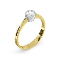 Diamond Engagement Ring - Emily Round 0.33CT G/VS - 18K Gold -The Diamond Store UT29 033Y1