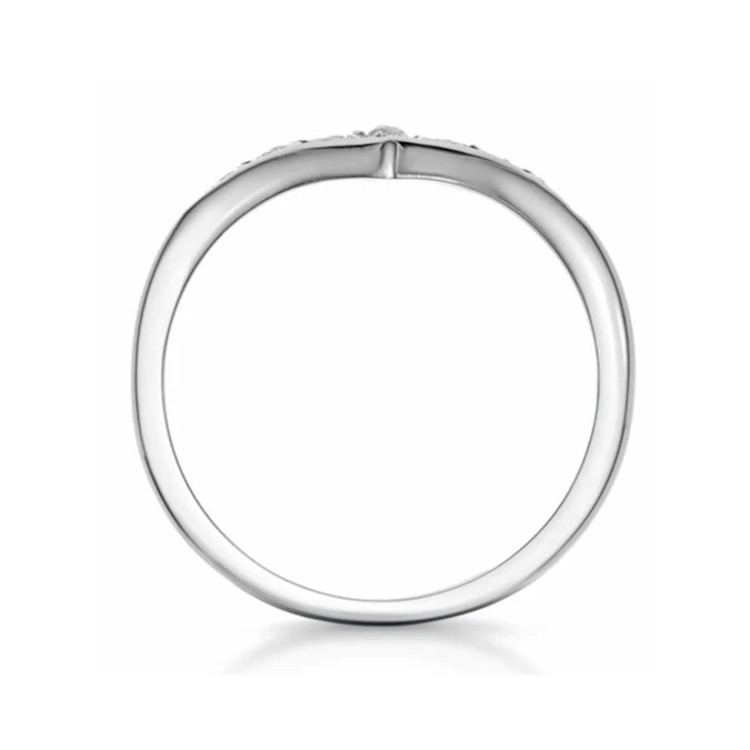 Diamond 0.11ct 9K White Gold Wishbone Ring 3 Diamond 0.11ct 9K White Gold Wishbone Ring - Image 3