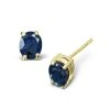 Sapphire 5mm X 4mm 0.80ct 9K Yellow Gold Earrings