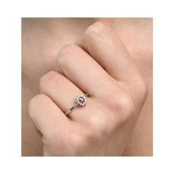 Ruby 4 X 3mm And Diamond 9K White Gold Ring -The Diamond Store a3031h