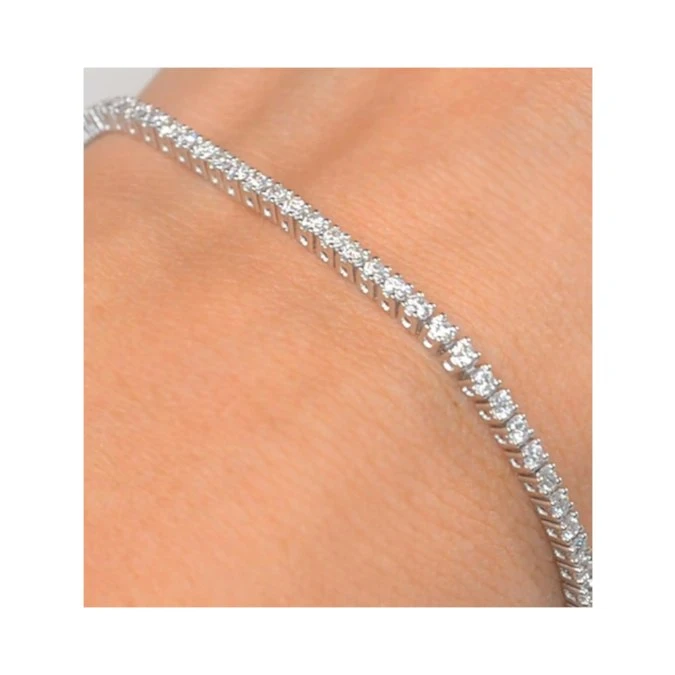 Diamond Tennis Bracelet 18K White Gold Chloe 2.00ct G/Vs 3 Diamond Tennis Bracelet 18K White Gold Chloe 2.00ct G/Vs - Image 3
