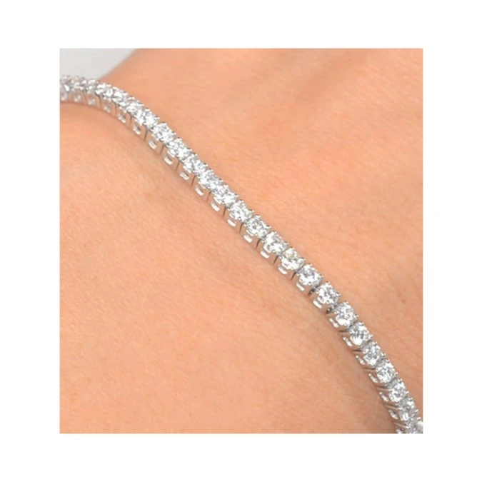 Diamond Tennis Bracelet Chloe 3.00ct H/Si Claw Set In 18K White Gold 3 Diamond Tennis Bracelet Chloe 3.00ct H/Si Claw Set In 18K White Gold - Image 3