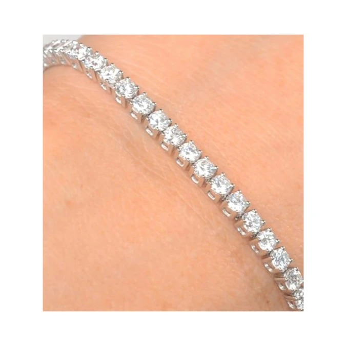 Chloe Lab Diamond Tennis Bracelet 5.00ct G/VS Set In 18K White Gold 3 Chloe Lab Diamond Tennis Bracelet 5.00ct G/VS Set In 18K White Gold - Image 3