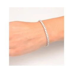 Chloe Lab Diamond Tennis Bracelet 7.00ct G/VS Set In 18K White Gold -The Diamond Store fdt23 8xuy v2