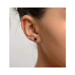 Sapphire 5mm X 4mm 18K White Gold Earrings 9 Sapphire 5mm X 4mm 18K White Gold Earrings -The Diamond Store feg23 uy v3
