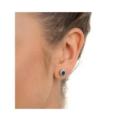 Emerald 6 X 4mm And Diamond 18K Yellow Gold Earrings -The Diamond Store feg27 g v2