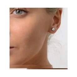 Diamond Earrings 1.00CT Studs H/SI Quality In 18K White Gold - 5.1mm 11 Diamond Earrings 1.00CT Studs H/SI Quality In 18K White Gold - 5.1mm -The Diamond Store fg23 322juy v2