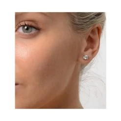 Diamond Earrings 1.00CT Studs Premium Quality In 18K White Gold 5.1mm -The Diamond Store fg23 322rmy v1