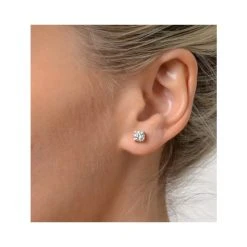 Diamond Earrings 1.00CT Studs Premium Quality In 18K White Gold 5.1mm -The Diamond Store fg23 322rmy v2