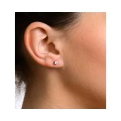 Diamond Earrings 0.20CT Studs H/SI Quality In 18K White Gold - 3mm -The Diamond Store fg23 42juy v1