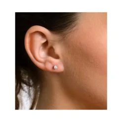 Diamond Earrings 0.20CT Studs Premium Quality In 18K White Gold - 3mm -The Diamond Store fg23 42rmy v1