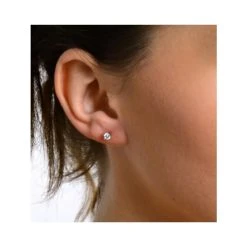 Diamond Earrings 0.30CT Studs Premium Quality In 18K White Gold 3.4mm -The Diamond Store fg23 52rmy v1