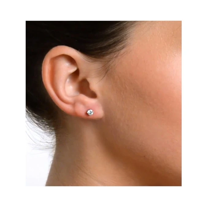Diamond Earrings 0.40CT Studs Premium Quality In 18K White Gold 3.8mm 4 Diamond Earrings 0.40CT Studs Premium Quality In 18K White Gold 3.8mm - Image 4