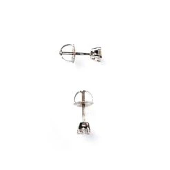 Diamond Earrings 0.50CT Studs H/SI Quality In 18K White Gold - 4.1mm 10 Diamond Earrings 0.50CT Studs H/SI Quality In 18K White Gold - 4.1mm -The Diamond Store fg23 72juy v1