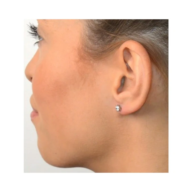 Diamond Earrings 0.50CT Studs Premium Quality In 18K White Gold 4.1mm 3 Diamond Earrings 0.50CT Studs Premium Quality In 18K White Gold 4.1mm - Image 3