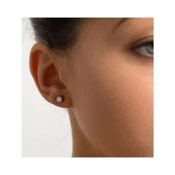 Diamond Earrings 0.66CT Studs Premium Quality 18K White Gold - 4.5mm -The Diamond Store fg23 88rmy v1