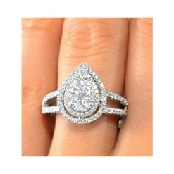 Halo Engagement Ring Galileo With 1ct Of Diamonds In 18KW Gold - FT77 9 Halo Engagement Ring Galileo With 1ct Of Diamonds In 18KW Gold - FT77 -The Diamond Store ft77 v1