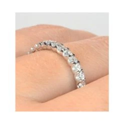 Chloe Lab Diamond Eternity Ring 18K White Gold Claw Set 1.00ct H/Si -The Diamond Store hg34 322juy v1