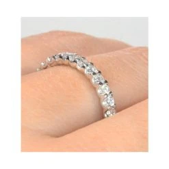 Chloe Lab Diamond Eternity Ring 18K White Gold Claw Set 1.00ct G/Vs -The Diamond Store hg34 322xuy v1 1