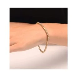 Diamond Tennis Bracelet Rub Over Style 1.00ct 9K Gold -The Diamond Store i3382 v2