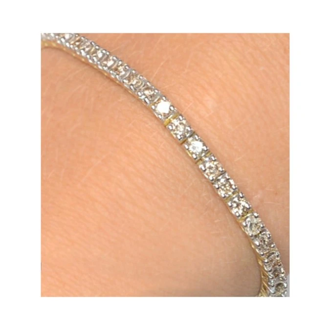 3ct Diamond Tennis Bracelet Claw Set In 9K Yellow Gold 2 3ct Diamond Tennis Bracelet Claw Set In 9K Yellow Gold - Image 2