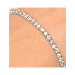 3ct Diamond Tennis Bracelet Claw Set In 9K White Gold 10 3ct Diamond Tennis Bracelet Claw Set In 9K White Gold -The Diamond Store i3581 v1