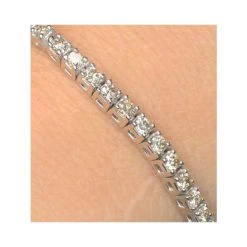 4ct Diamond Tennis Bracelet Claw Set In 9K White Gold -The Diamond Store i3593 v1