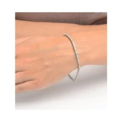 4ct Diamond Tennis Bracelet Claw Set In 9K White Gold -The Diamond Store i3593 v2