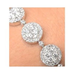 Halo Bracelet With 5CT Of Diamonds In 18K White Gold - J3353 -The Diamond Store j3353 v1