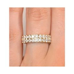 Diamond 1.00ct And 18K Gold Half Eternity Ring - N4497 -The Diamond Store n4497 v1