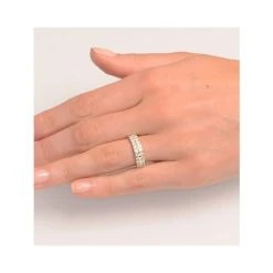 Diamond 1.00ct And 18K Gold Half Eternity Ring - N4497 -The Diamond Store n4497 v2