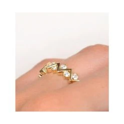 Diamond 0.50ct And 18K Gold Half Eternity Ring - N4498 -The Diamond Store n4498 v1