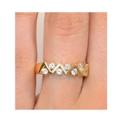 Diamond 0.50ct And 18K Gold Half Eternity Ring - N4498 -The Diamond Store n4498 v2