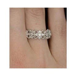 Diamond Eternity Ring - Trellis - 0.42ct Set In 18K White Gold - N4520 9 Diamond Eternity Ring - Trellis - 0.42ct Set In 18K White Gold - N4520 -The Diamond Store n4520 v1