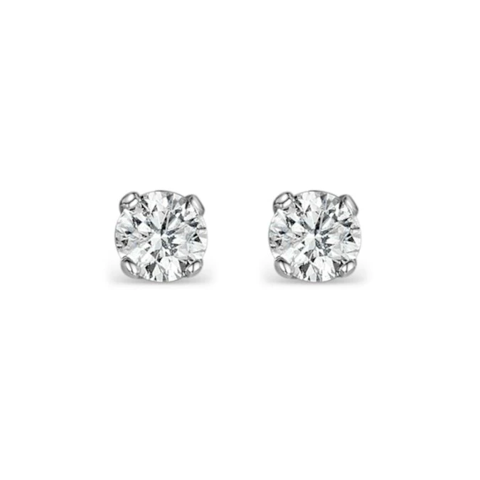 Diamond Stud Earrings 3.4mm 18K Gold - 0.30CT - F-G/VS 1 Diamond Stud Earrings 3.4mm 18K Gold - 0.30CT - F-G/VS