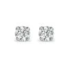 Diamond Earrings 0.66CT Studs H/SI Quality In 18K White Gold - 4.5mm