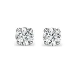 Diamond Stud Earrings 5.1mm 18K Gold - 1CT - Premium